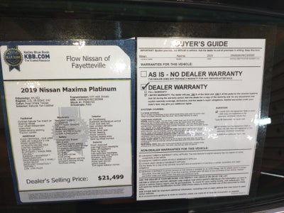 2019 Nissan Maxima 3.5 Platinum