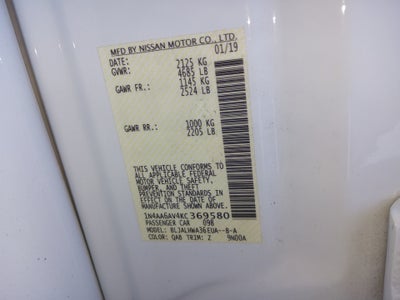 2019 Nissan Maxima 3.5 Platinum