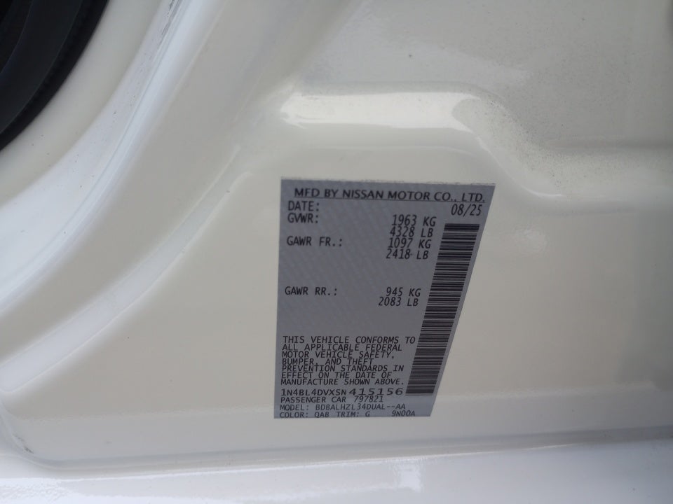 2025 Nissan Altima SV FWD