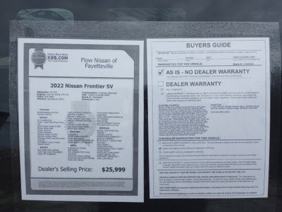 2022 Nissan Frontier Crew Cab SV 4x2