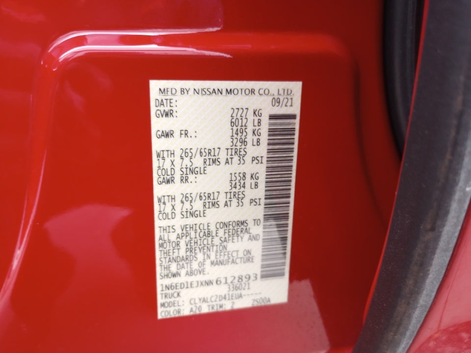 2022 Nissan Frontier Crew Cab SV 4x2