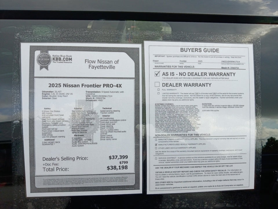 2025 Nissan Frontier Crew Cab PRO-4X 4x4