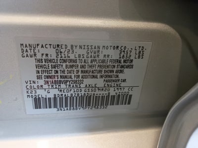 2023 Nissan Sentra S Xtronic CVT