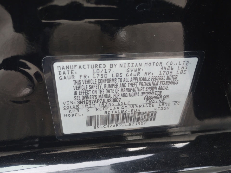 2018 Nissan Versa 1.6 SV