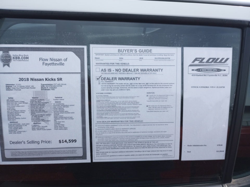 2018 Nissan Kicks SR