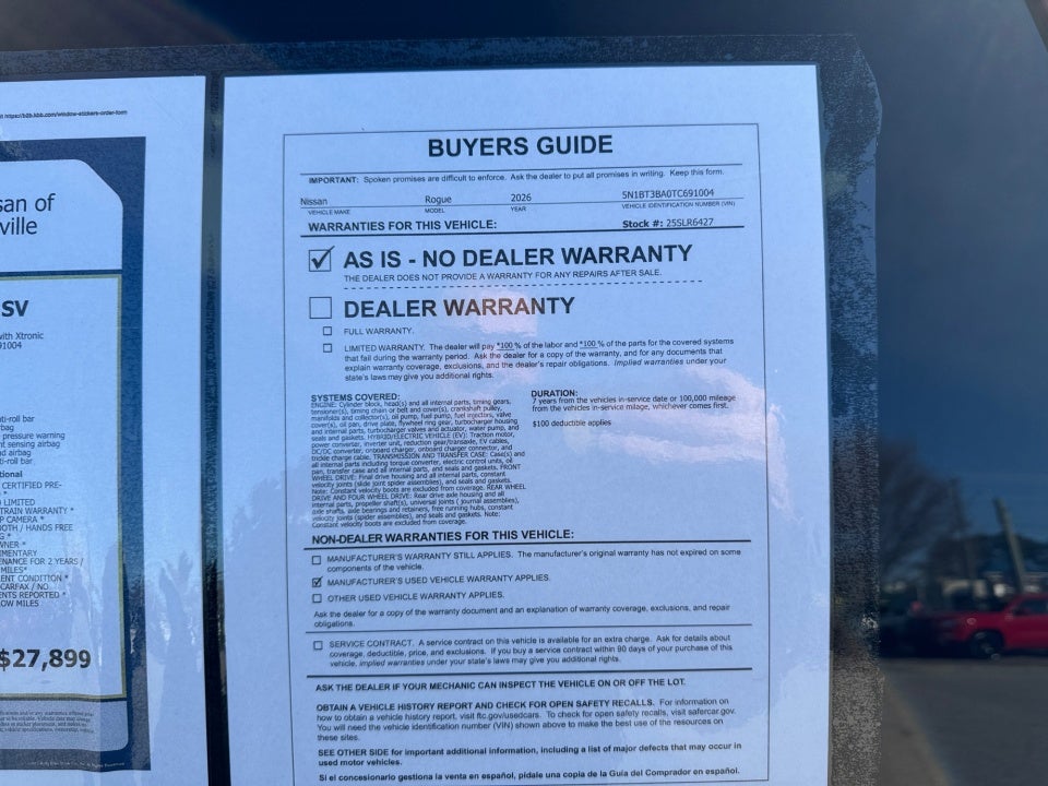 2026 Nissan Rogue SV
