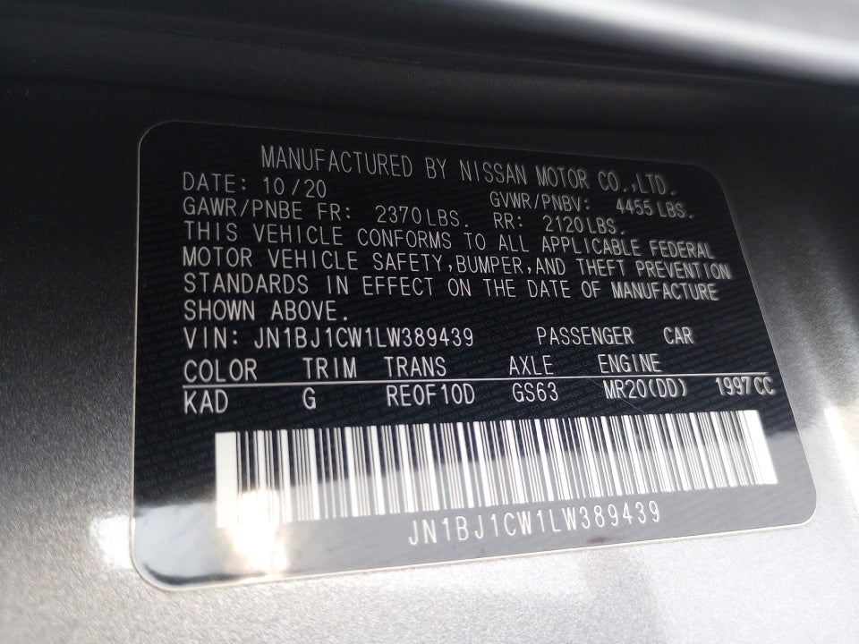 2020 Nissan Rogue Sport SV AWD Xtronic CVT