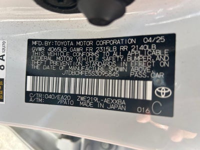 2025 Toyota Corolla Hybrid XLE