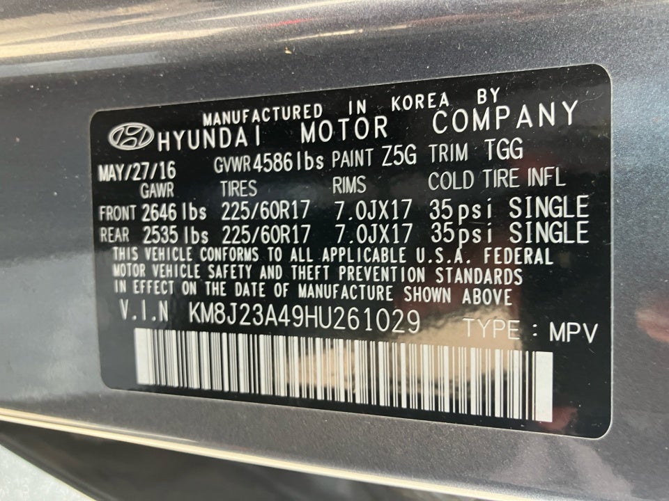 2017 Hyundai Tucson SE