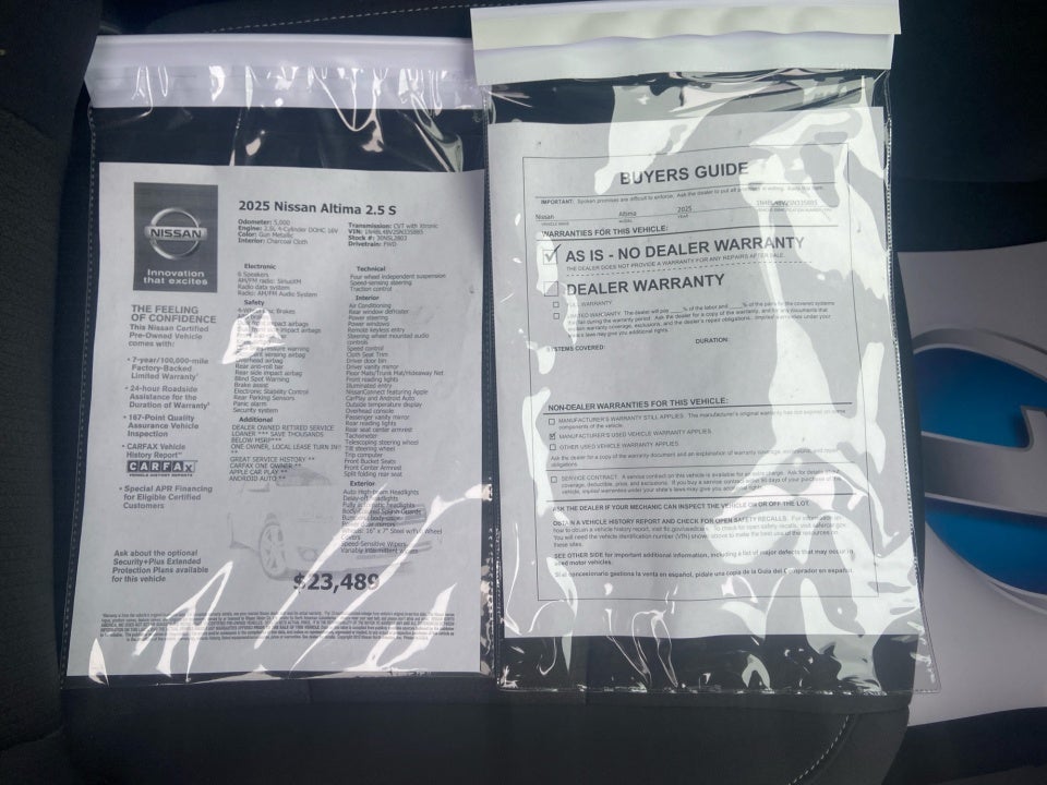 2025 Nissan Altima S FWD