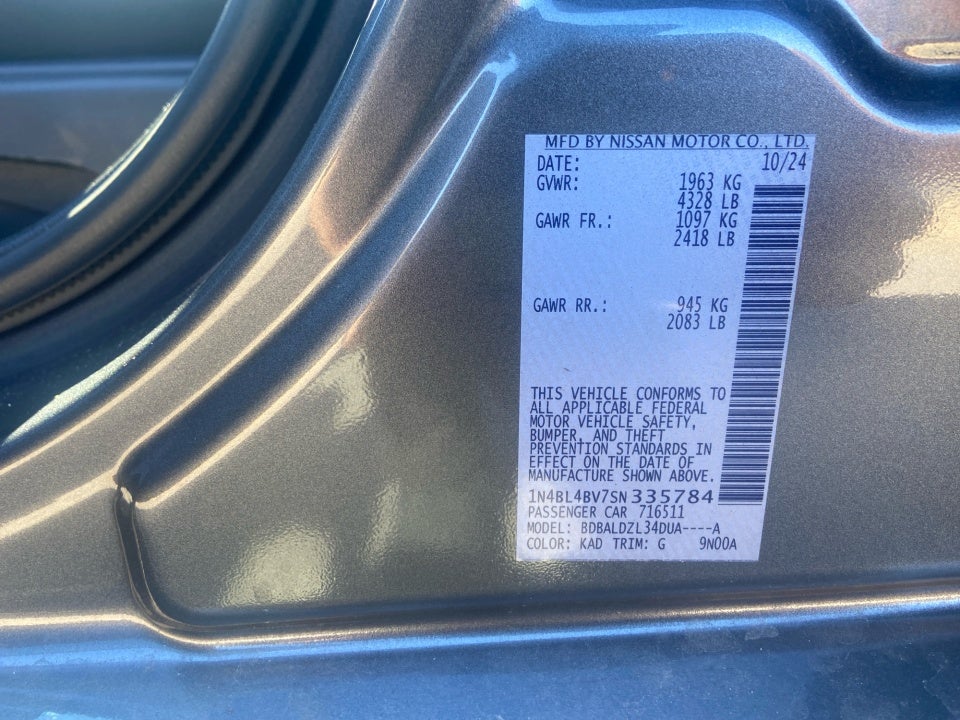 2025 Nissan Altima S FWD