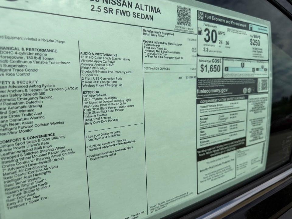 2026 Nissan Altima SR FWD
