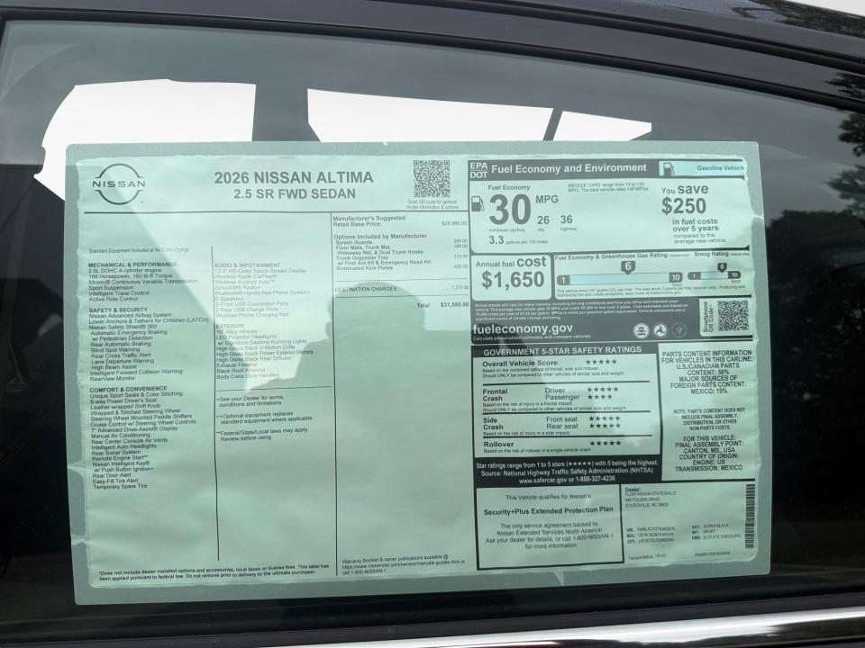 2026 Nissan Altima SR