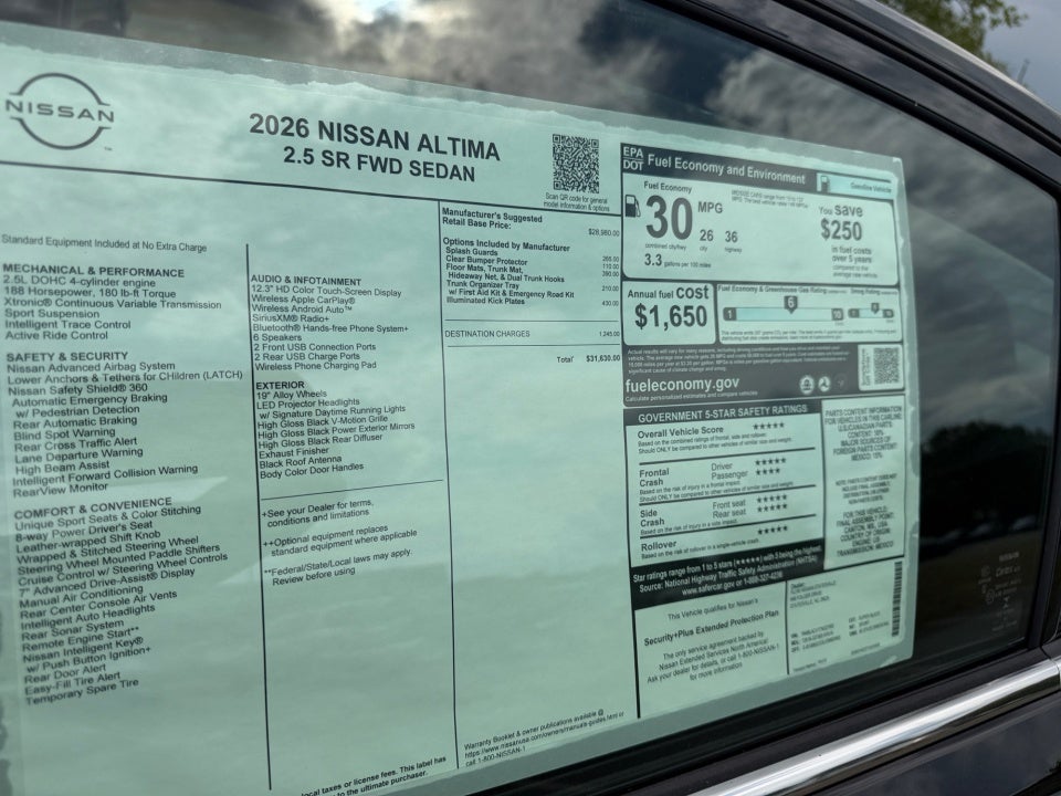 2026 Nissan Altima SR FWD