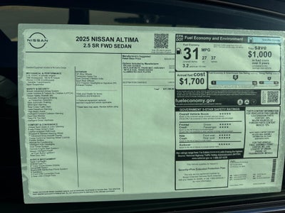 2025 Nissan Altima SR FWD