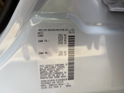 2026 Nissan Altima SR FWD