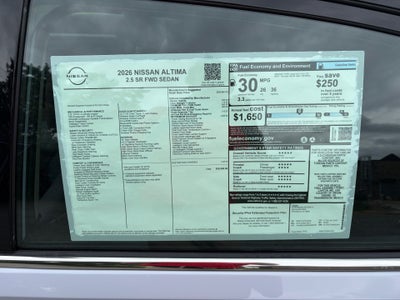 2026 Nissan Altima SR FWD
