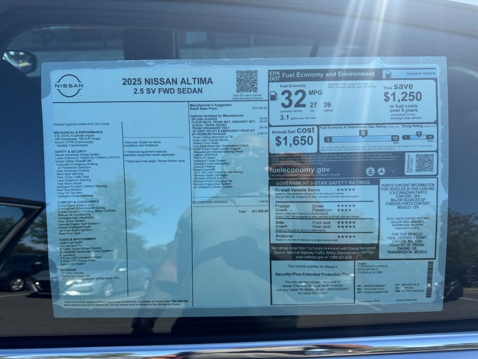 2025 Nissan Altima SV FWD