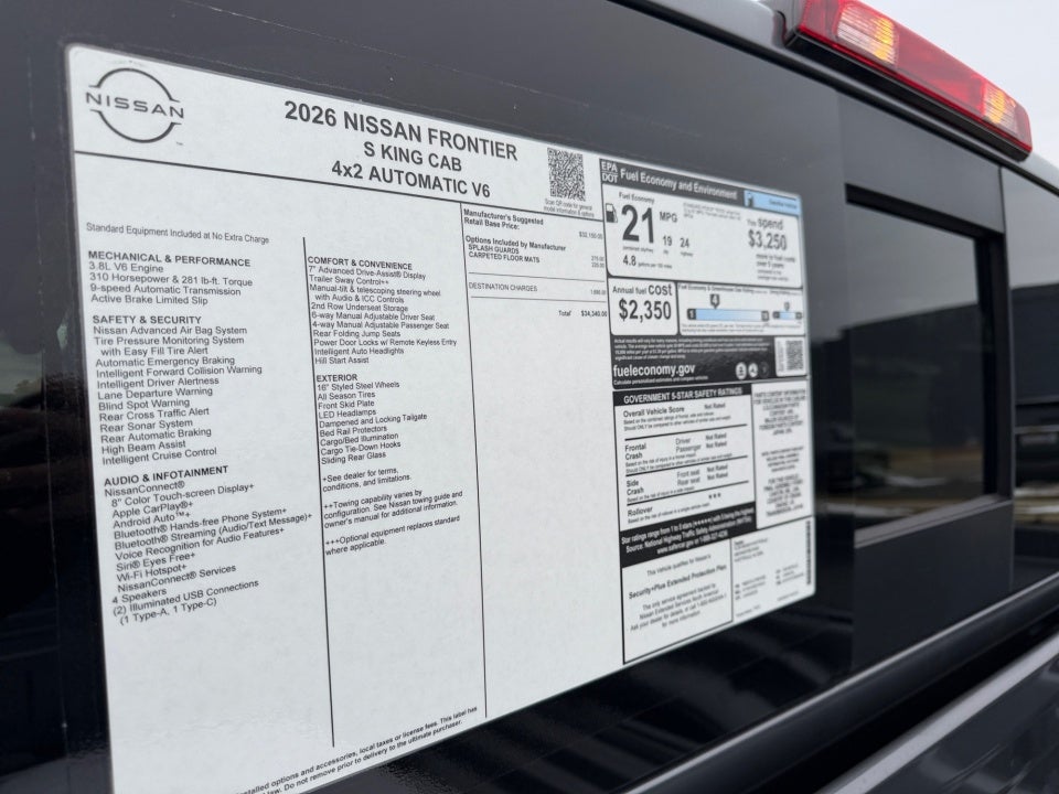 2026 Nissan Frontier King Cab S 4x2