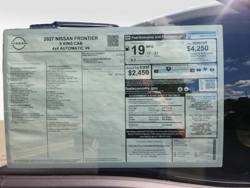 2027 Nissan Frontier S