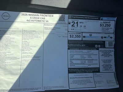 2026 Nissan Frontier Crew Cab SV 4x2