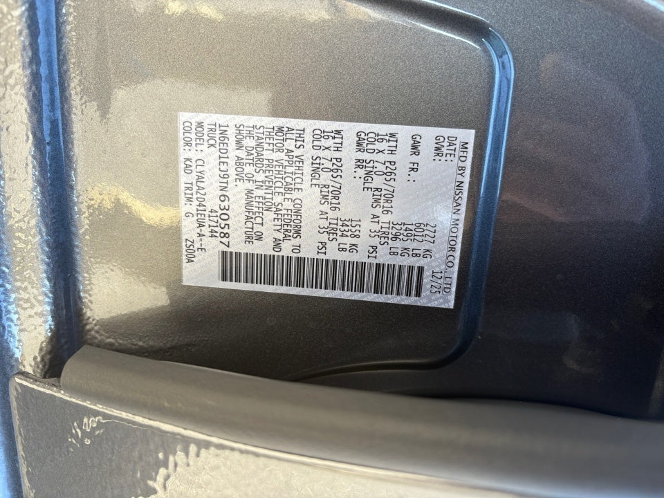 2026 Nissan Frontier Crew Cab SV 4x2