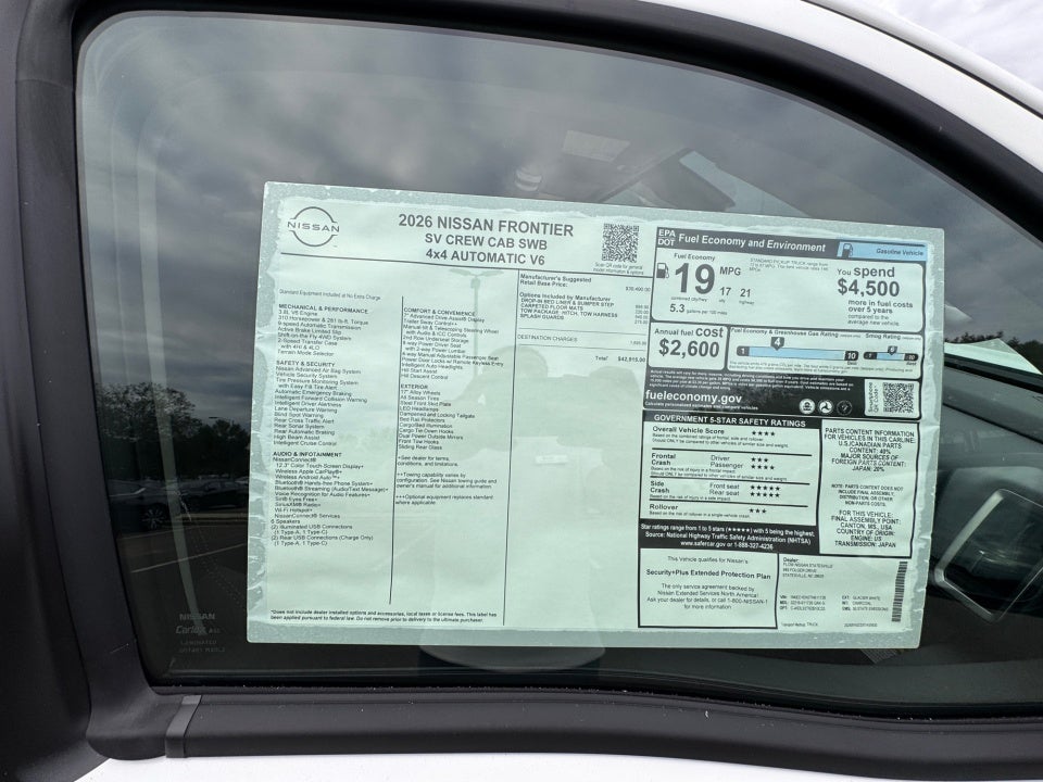 2026 Nissan Frontier Crew Cab SV 4x4