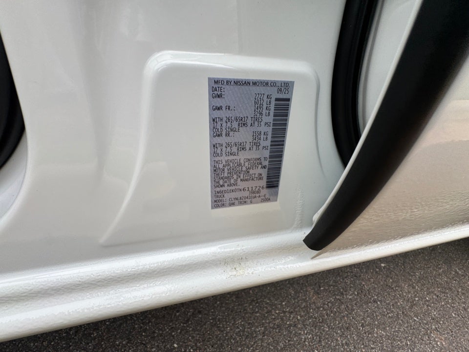 2026 Nissan Frontier Crew Cab SV 4x4