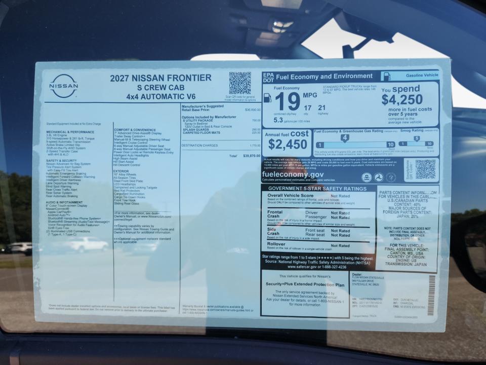 2027 Nissan Frontier S