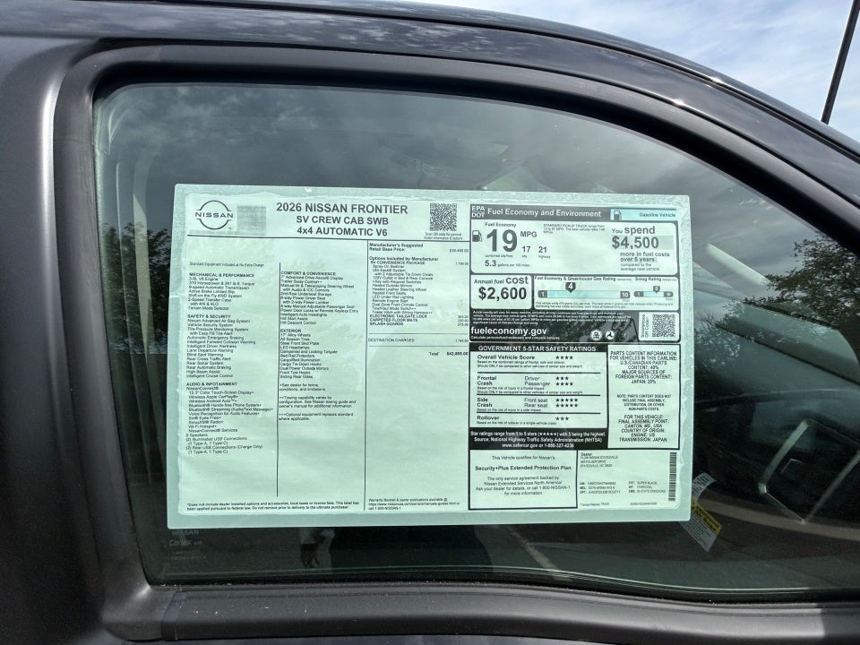 2026 Nissan Frontier Crew Cab SV 4x4