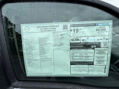 2026 Nissan Frontier Crew Cab SV 4x4