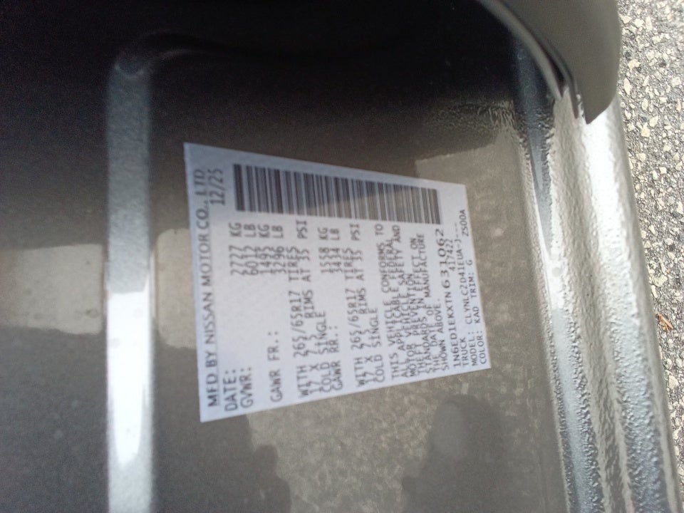 2026 Nissan Frontier Crew Cab SV 4x4