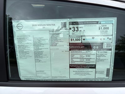 2026 Nissan Sentra SV