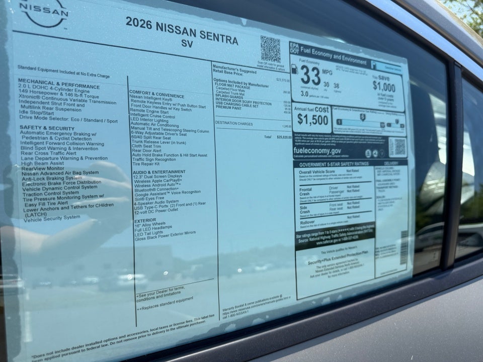 2026 Nissan Sentra SV