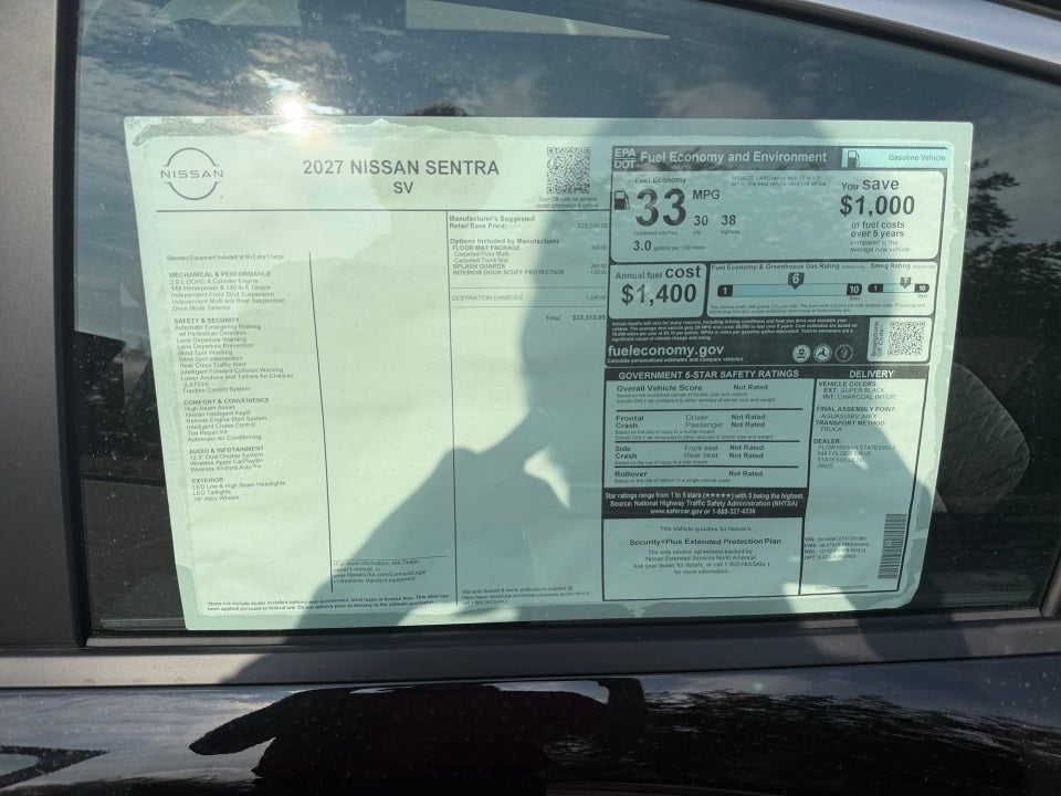 2027 Nissan Sentra SV
