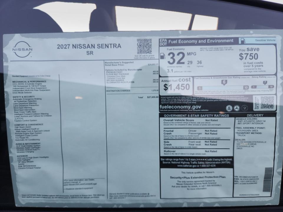 2027 Nissan Sentra SR
