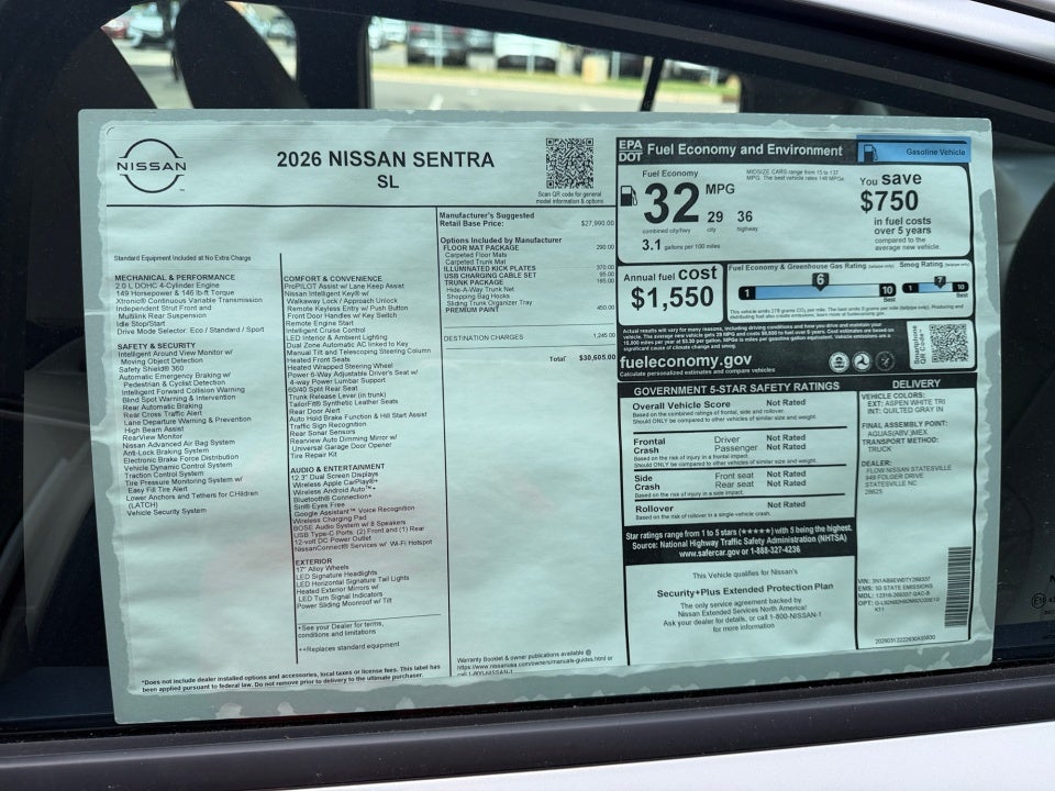 2026 Nissan Sentra SL