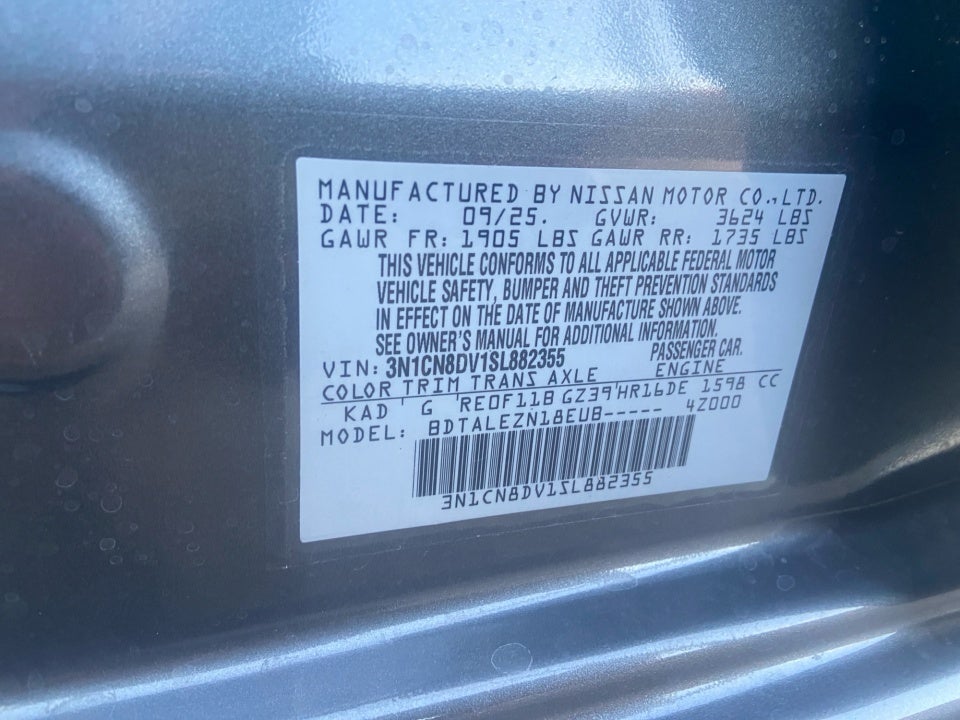 2025 Nissan Versa 1.6 S