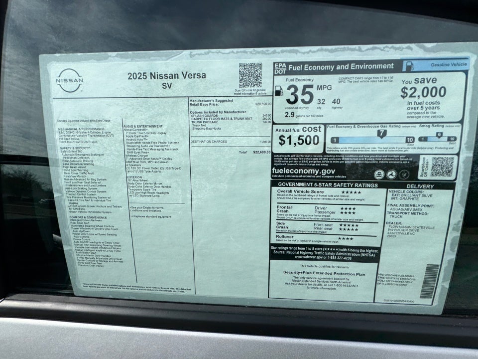 2025 Nissan Versa 1.6 SV