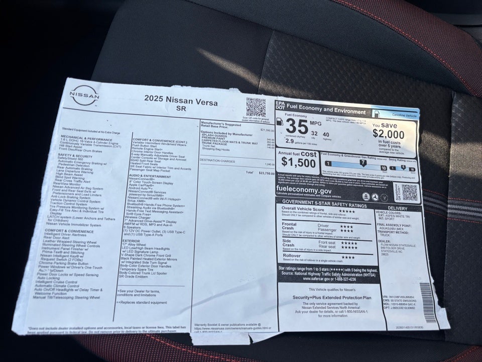 2025 Nissan Versa 1.6 SR