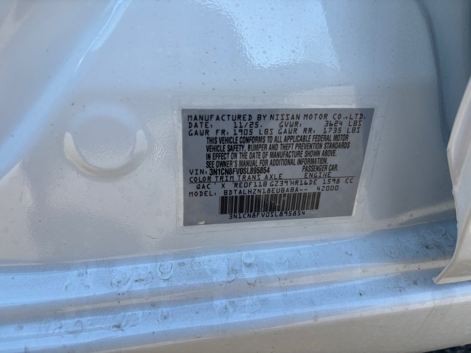 2025 Nissan Versa 1.6 SR