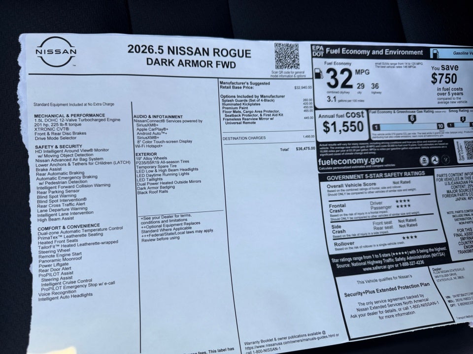 2026 Nissan Rogue Dark Armor