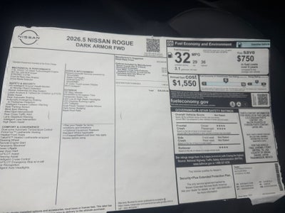 2026 Nissan Rogue Dark Armor