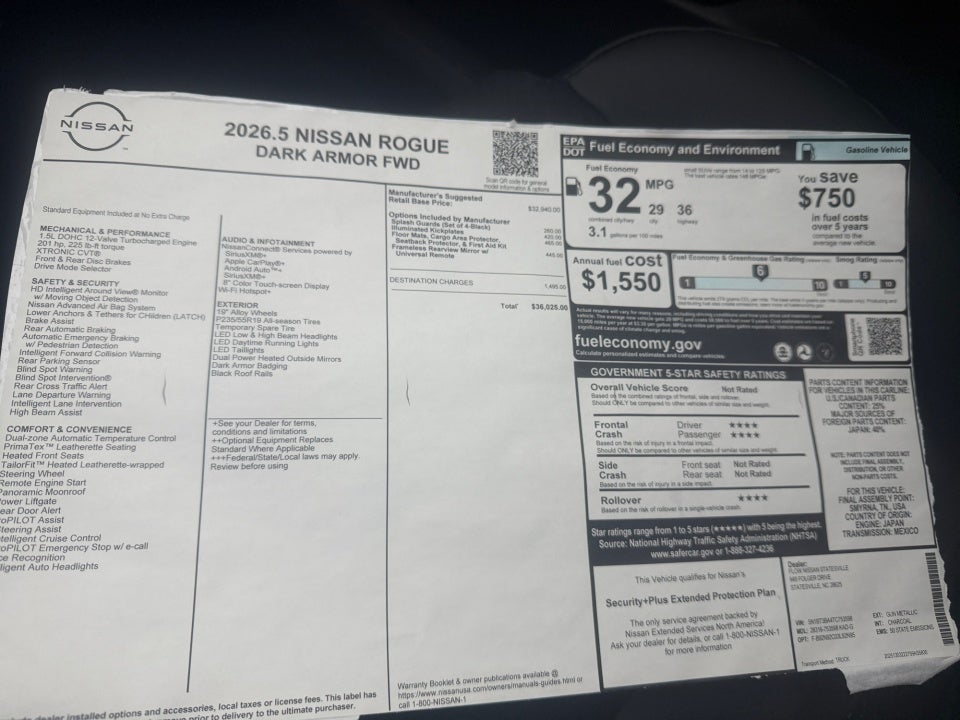 2026 Nissan Rogue Dark Armor