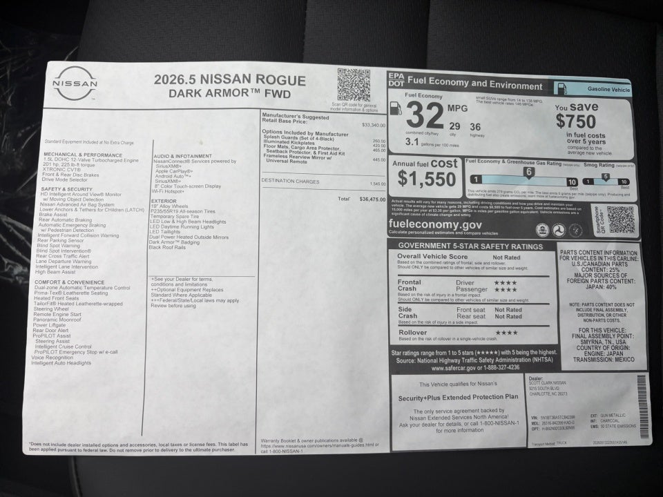 2026 Nissan Rogue Dark Armor