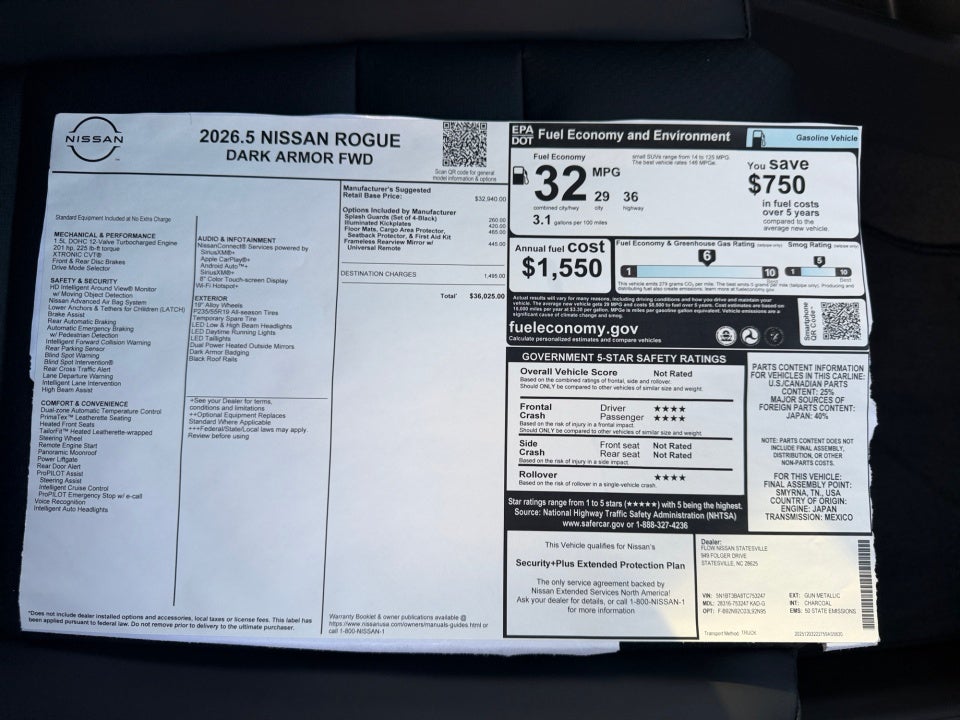 2026 Nissan Rogue Dark Armor