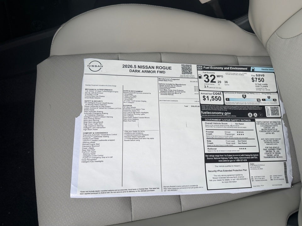 2026 Nissan Rogue Dark Armor