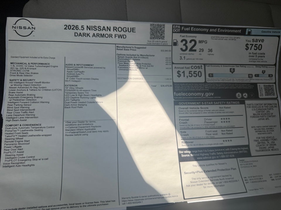 2026 Nissan Rogue Dark Armor