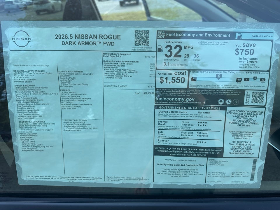2026 Nissan Rogue Dark Armor
