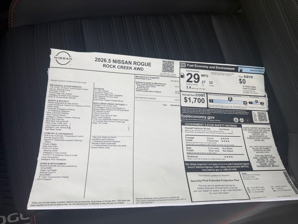 2026 Nissan Rogue Rock Creek